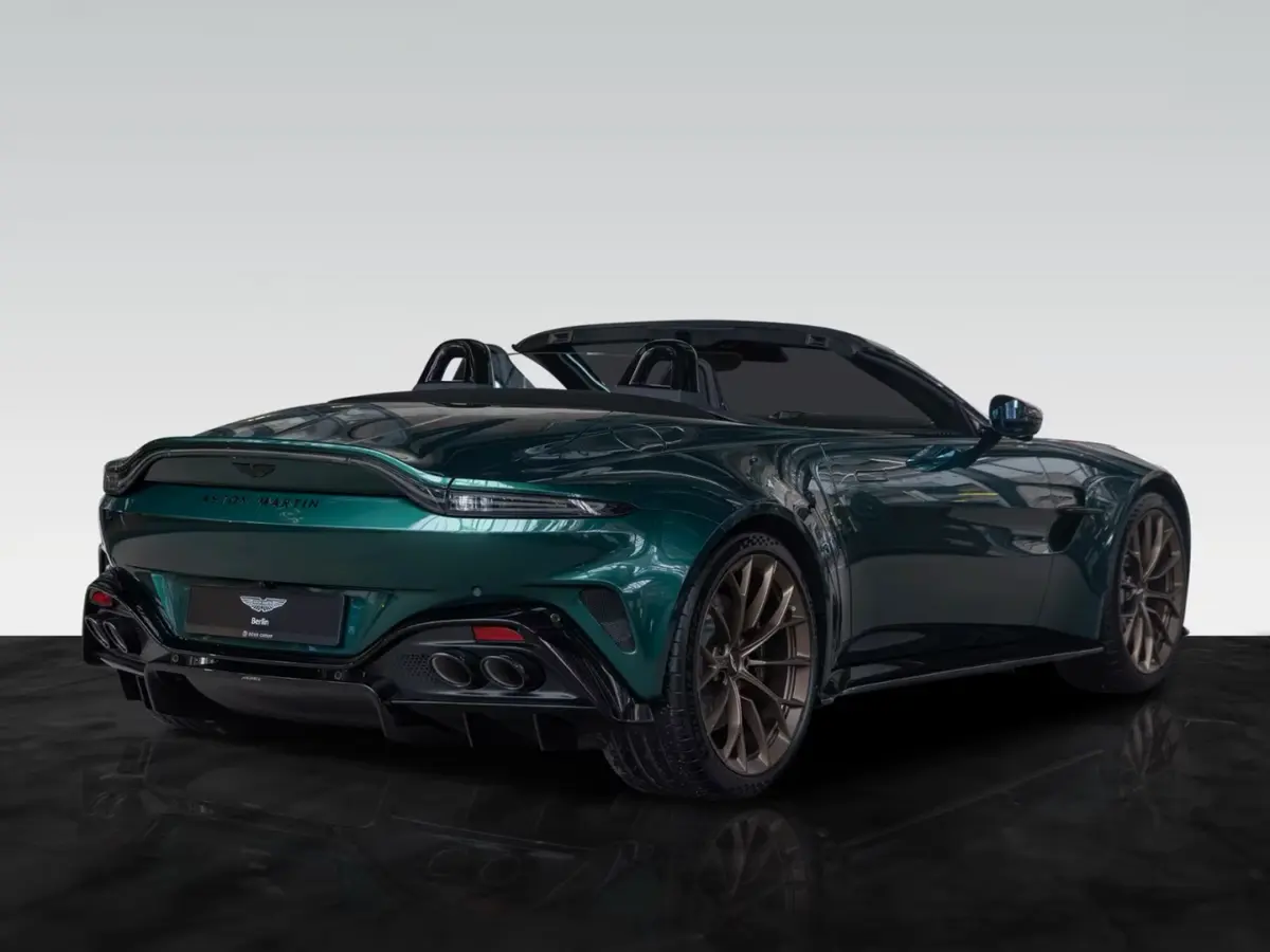 Aston Martin Vantage V8 Spider 2026, dashboard — Veyra Cars, Europe. The 2026 Aston Martin Vantage V8 Spider pairs a 665 hp V8 with an open cockpit built for…
