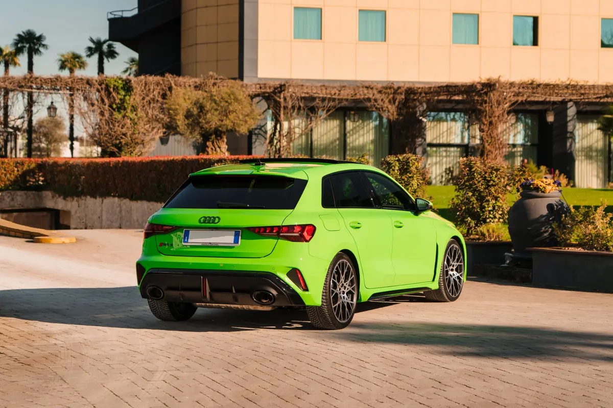 Audi RS3 Restyling 2025, rear view — Veyra Cars, Europe. The 2025 Audi RS3 Restyling occupies a specific niche in a performance fleet: compact…