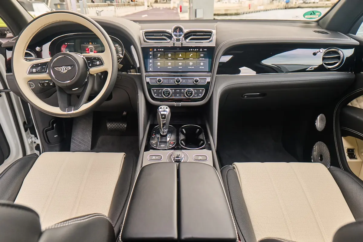 Bentley Bentayga V8-S 2024, dashboard — Veyra Cars, Europe. The Bentayga V8-S pairs a 550 hp V8 with the full-size body and seating for five that…