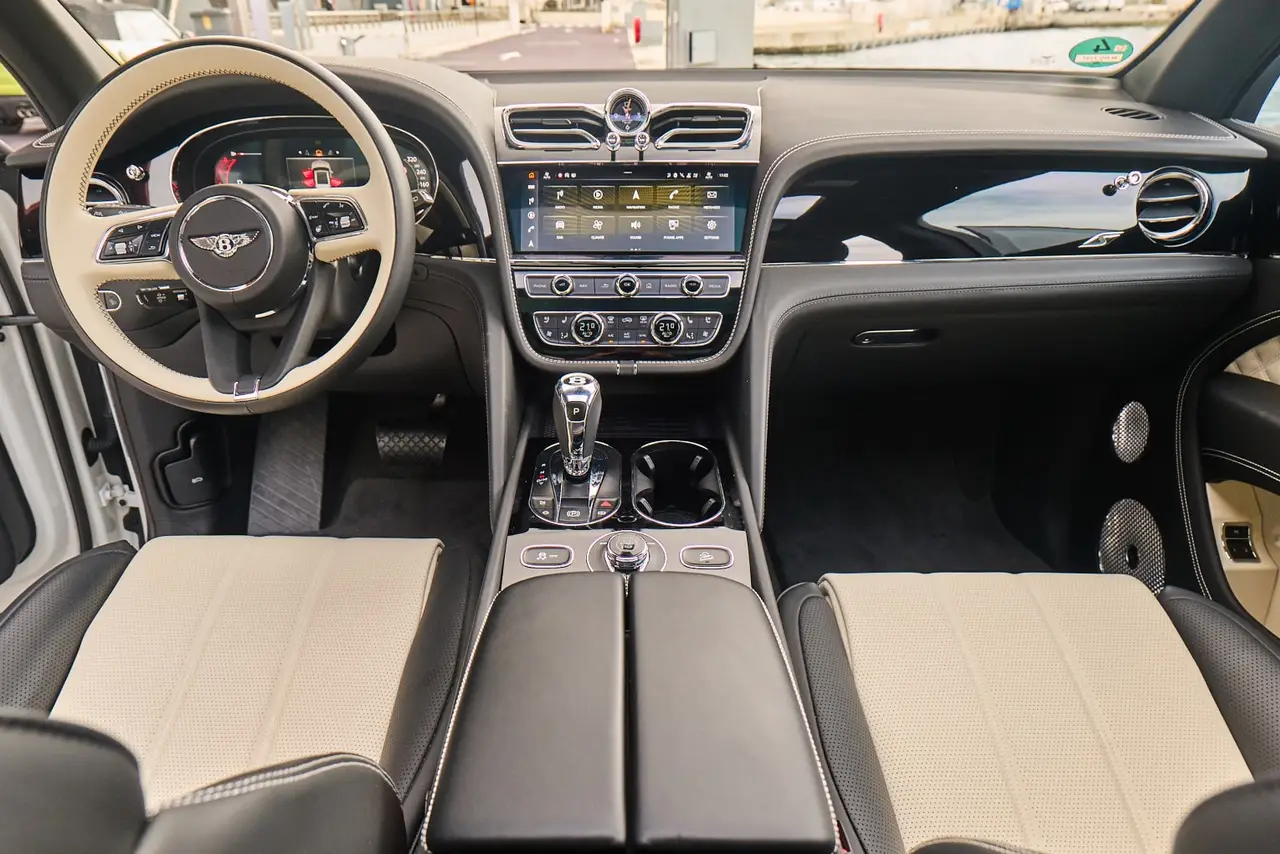 Bentley Bentayga V8-S 2024, dashboard — Veyra Cars, Europe. The Bentayga V8-S pairs a 550 hp V8 with the full-size body and seating for five that…