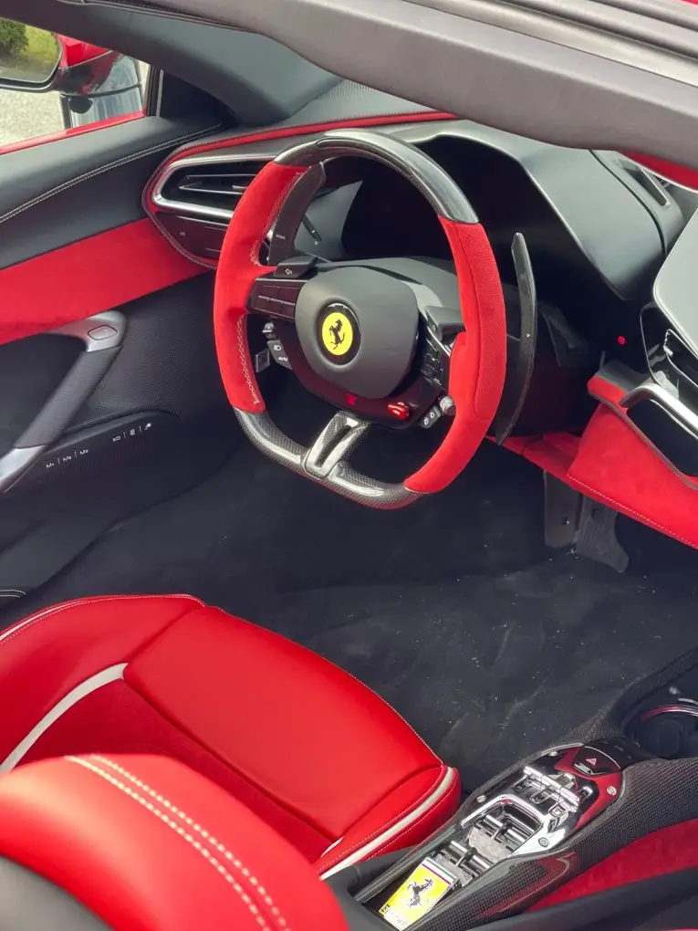 Ferrari 296 GTS Spider 2025, interior — Veyra Cars, Europe. The 2025 Ferrari 296 GTS Spider pairs 819 hp with a two-seat cockpit and a retractable…
