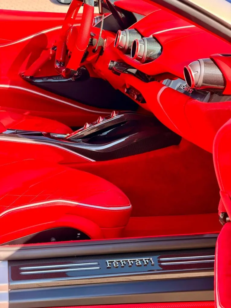 Ferrari 812 GTS 2024, interior — Veyra Cars, Europe. The 2024 Ferrari 812 GTS pairs a 789 hp output with four seats, a combination that sets…