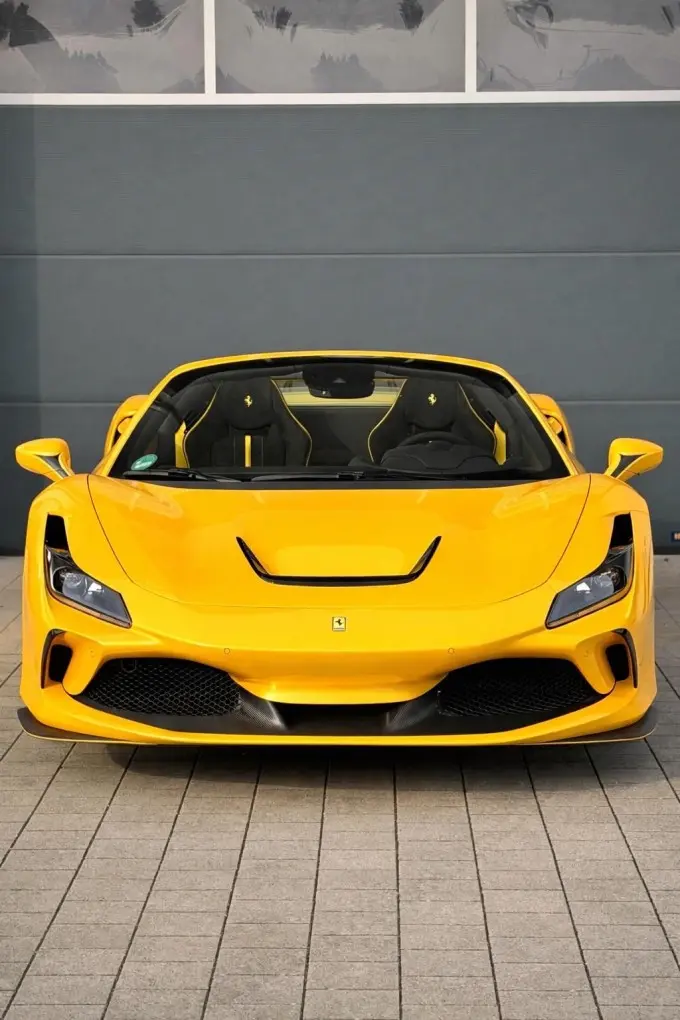 Ferrari F8 SPIDER 2023, rear view — Veyra Cars, Europe. The Ferrari F8 Spider pairs a twin-turbo V8 producing 720 hp with a folding hard top,…