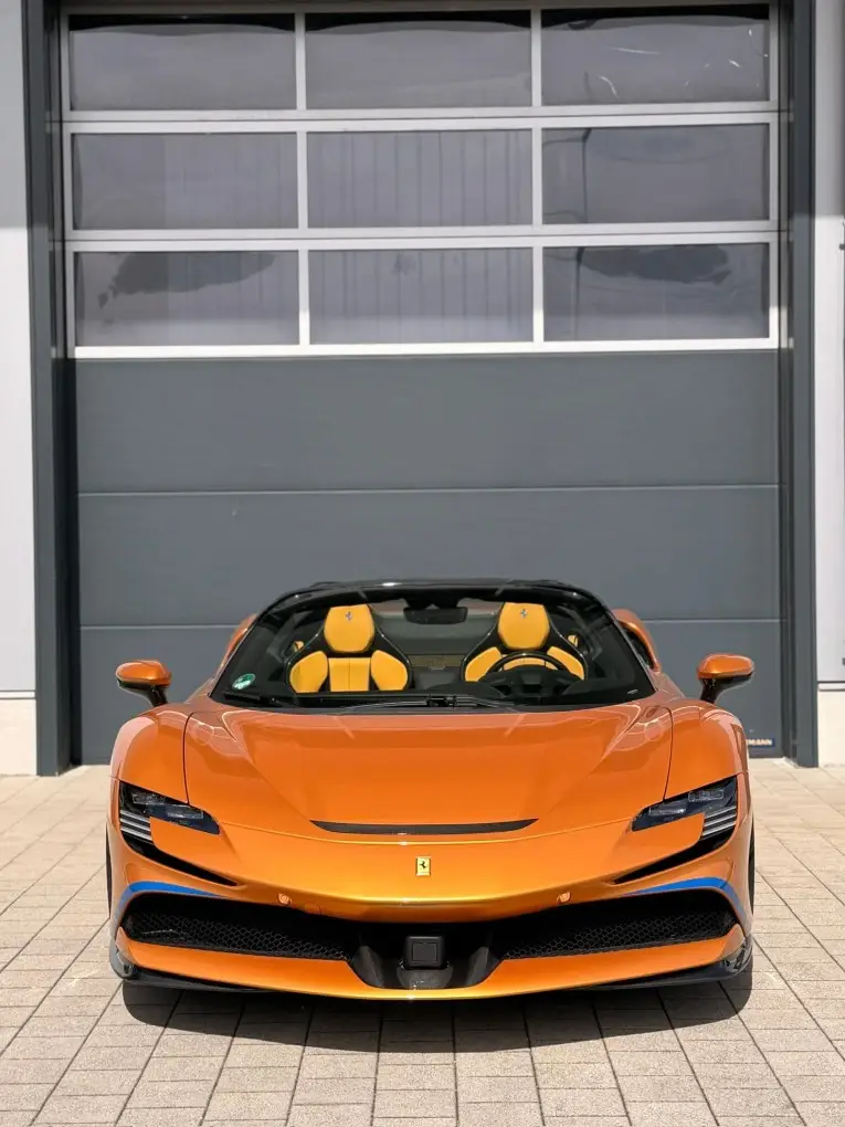 Ferrari SF90 Spider Tailor Made 2025, front view — Veyra Cars, Europe. The Ferrari SF90 Spider Tailor Made sits at the top of the range on offer, with 986 hp…