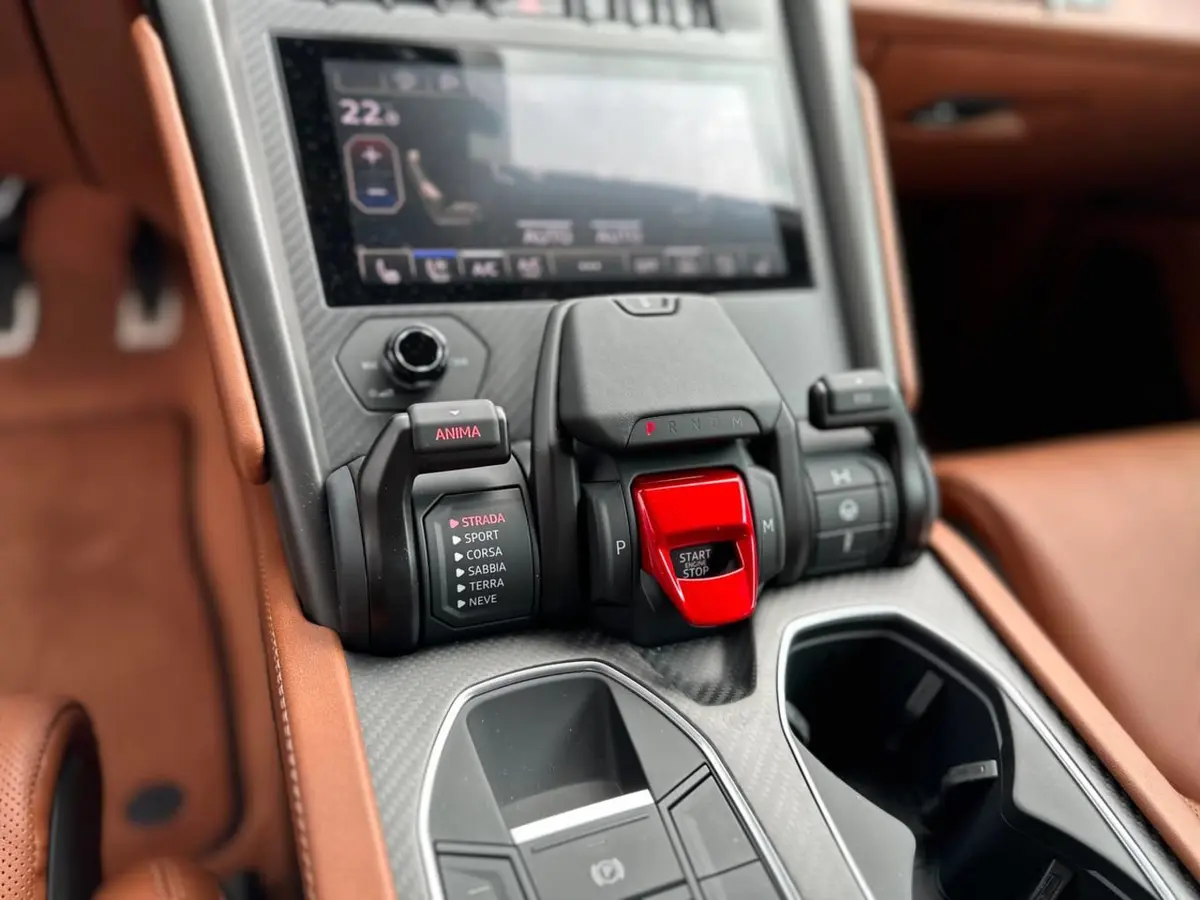 Lamborghini Urus S 2023, interior — Veyra Cars, Europe. The Lamborghini Urus S pairs a 657 hp V8 with five-seat practicality, a combination few…