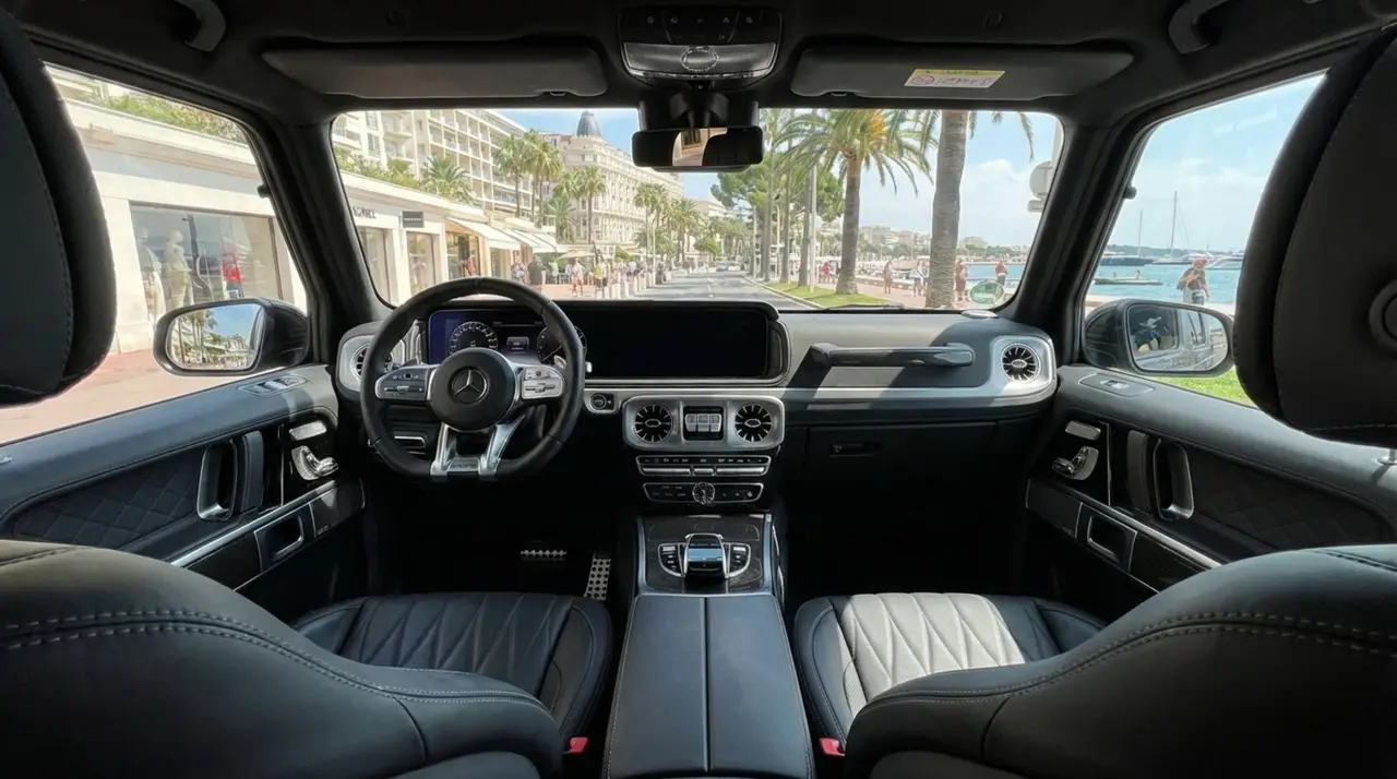 Mercedes Benz G63 2023, interior — Veyra Cars, Europe. The Mercedes-Benz G63 keeps its silhouette almost unchanged from one generation to the…