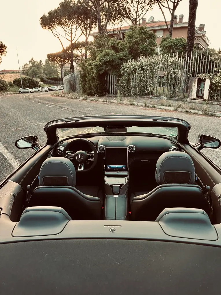 Mercedes Benz SL63 Cabrio 2023, interior — Veyra Cars, Europe. The Mercedes Benz SL63 Cabrio pairs 585 hp with a four-seat cabin, a rare combination in…
