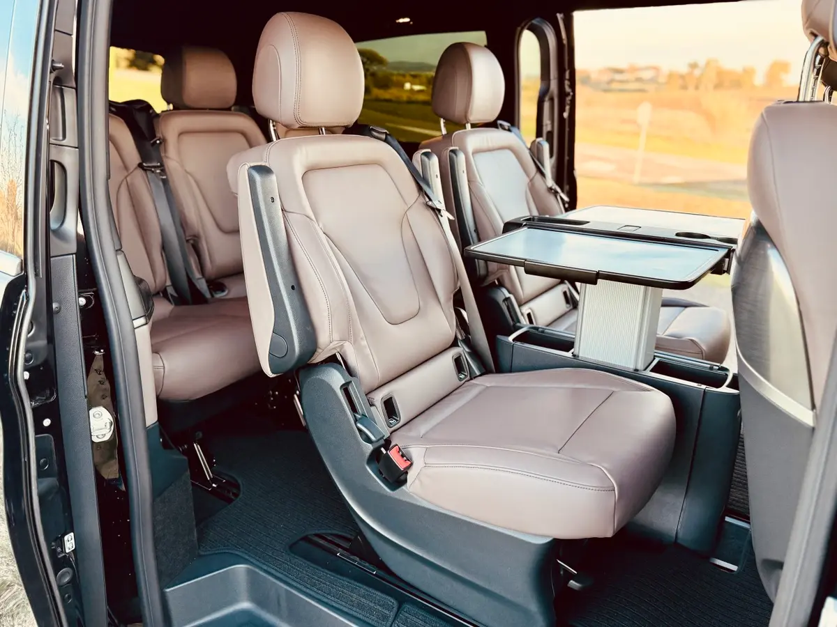 Mercedes Benz V300 4x4 XL Exclusive 7 seats 2025, rear view — Veyra Cars, Europe. The 2025 Mercedes Benz V300 4x4 XL Exclusive is built for groups who need space without…