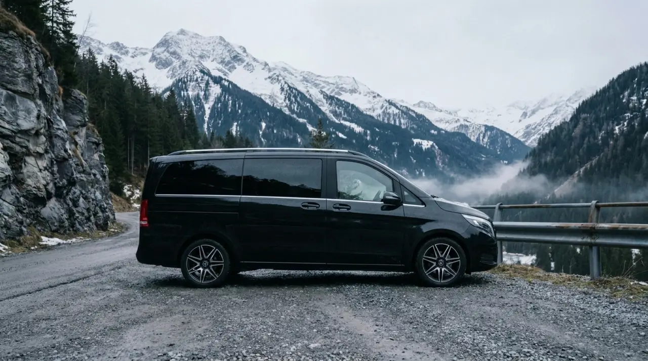 Mercedes Benz V300 8 seats 2025, rear view — Veyra Cars, Europe. The 2025 Mercedes Benz V300 is built for journeys that involve more than one traveler's…