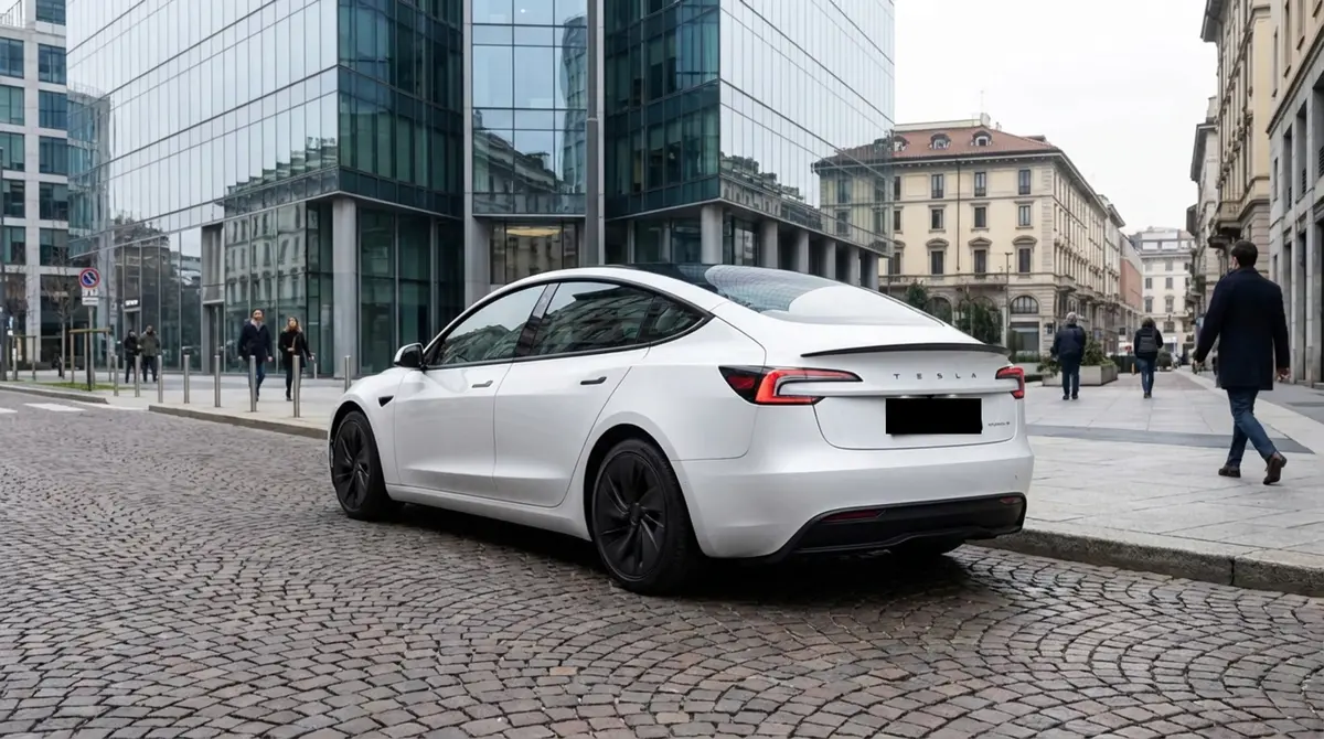 Tesla Model 3 Performance 2026, exterior — Veyra Cars, Europe. The 2026 Tesla Model 3 Performance brings 510 hp to a saloon shape that stays composed…