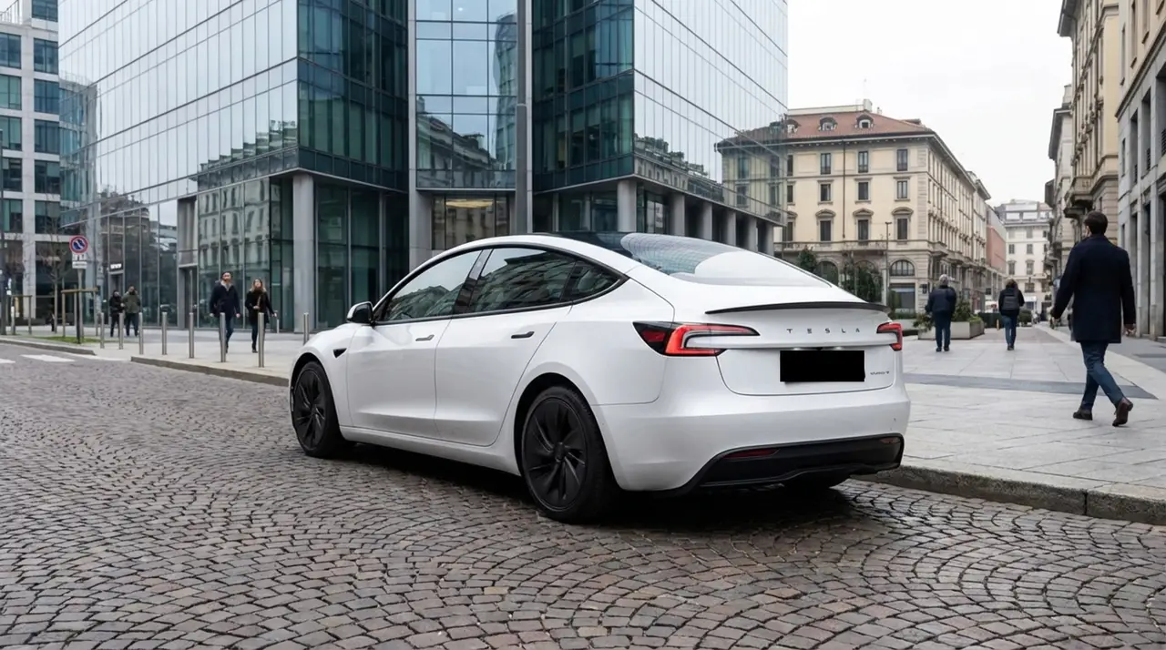 Tesla Model 3 Performance 2026, exterior — Veyra Cars, Europe. The 2026 Tesla Model 3 Performance brings 510 hp to a saloon shape that stays composed…